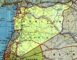 Carte de la Syrie 